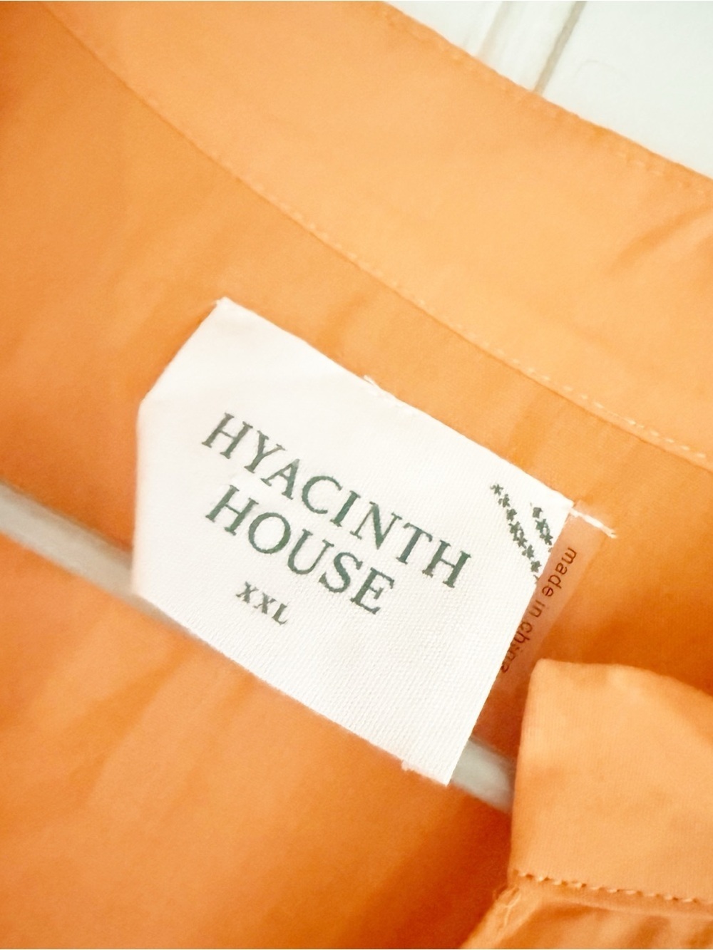 Tuckernuck HYACINTH HOUSE Size XXL Orange Peach Embroidered Wisteria Blouse NEW! - Picture 5 of 9